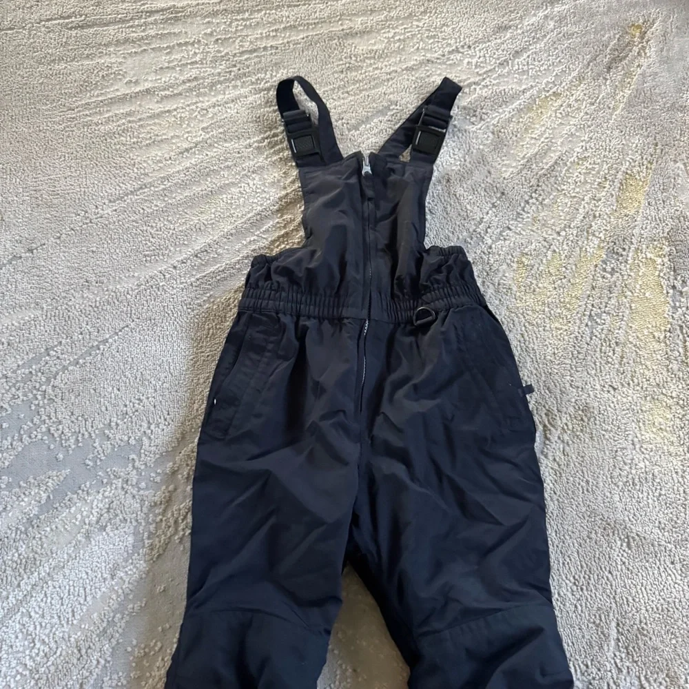 Lands End Squall black snow bibs overalls waterproof insulated  6